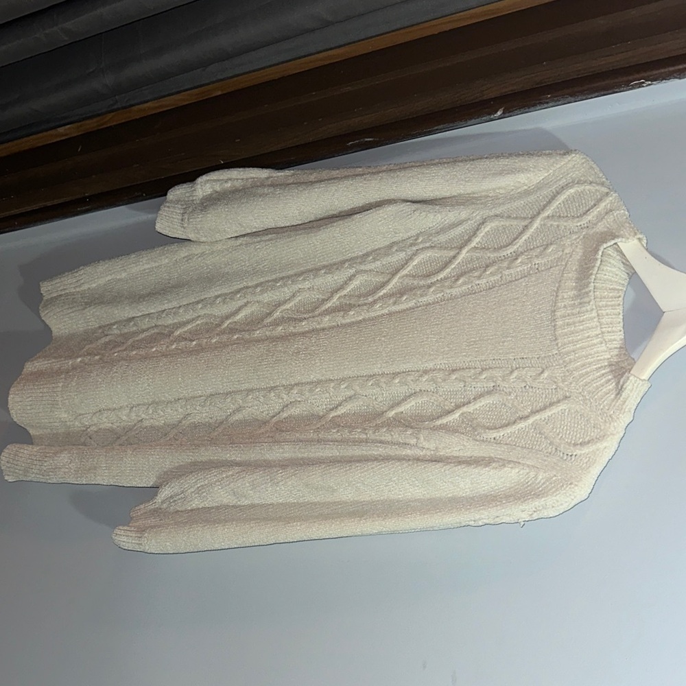 Allison Brittney Ivory Cable Knit Sweater